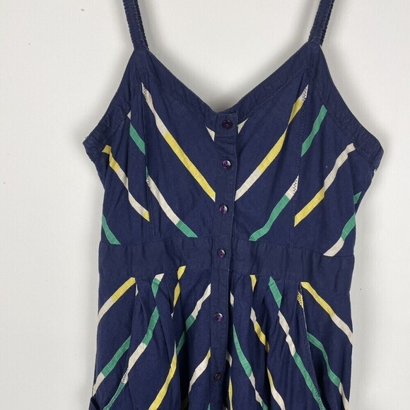 Urban Outfitters Cooperative Navy Blue Striped Midi Sundress Size 4 Pock… - Picture 5 of 7